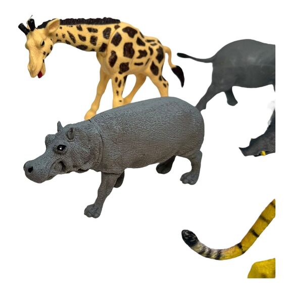 Lot of 5 African Safari Jungle Animals Hard Plastic Figures Toys Misc Brand 3-6” - Picture 3 of 11